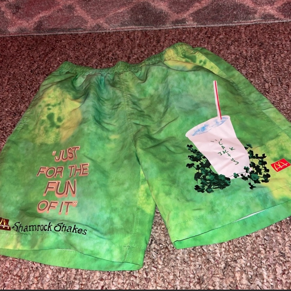 Cactus jack / McDonald's shamrock shake shorts